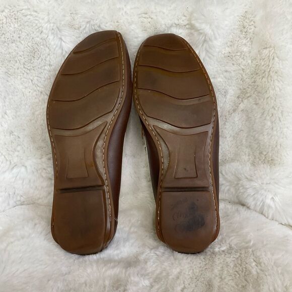 Coach Vintage Tri colors Brown and Leather Slip-On Italian Loafers Moccasins 10